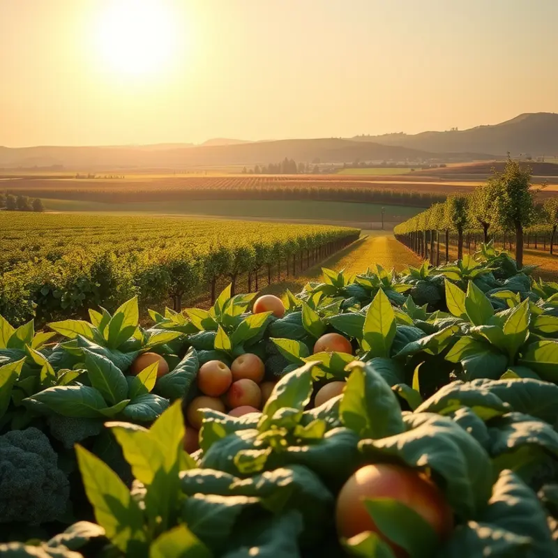 A vibrant orchard showcasing the bounty of healthy produce.