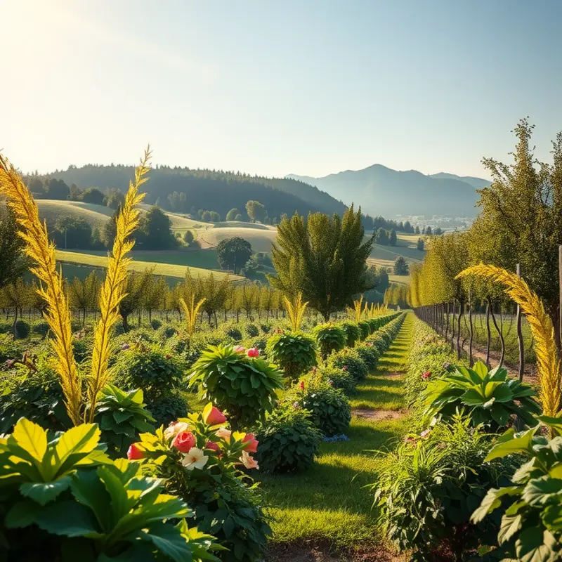 A vibrant sunlit field showcasing the abundance of nature’s healthy produce.
