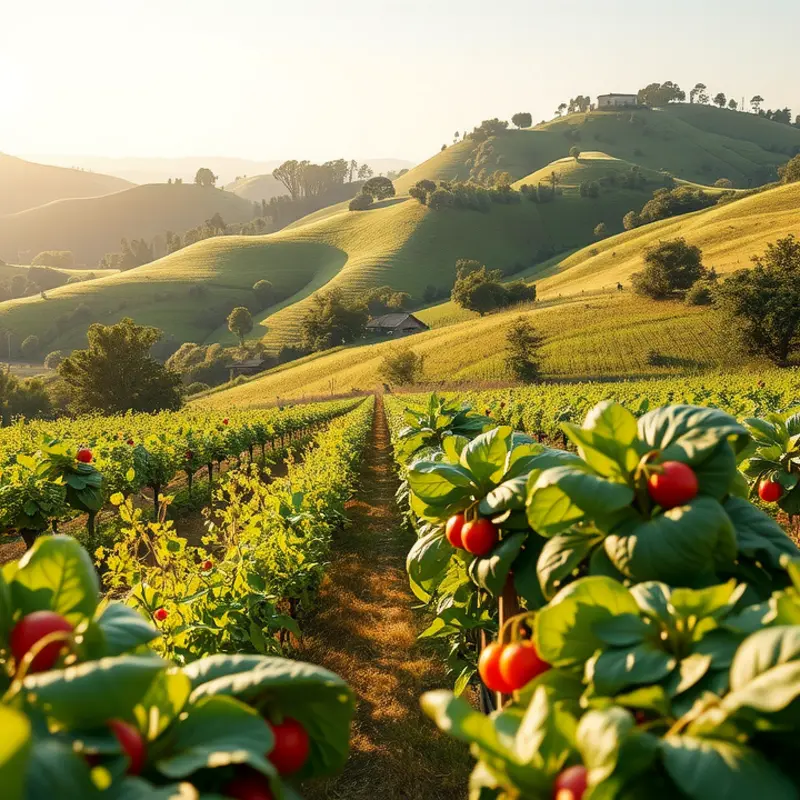 A vibrant orchard showcasing the abundance of fresh produce.