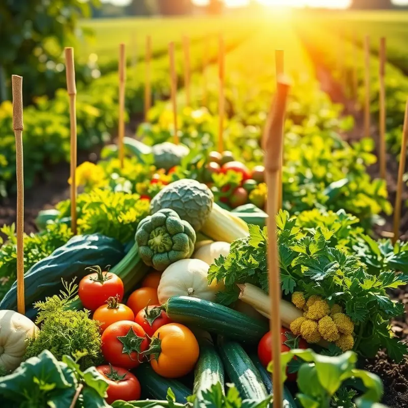 A vibrant field of fresh produce representing healthy meal preparation.