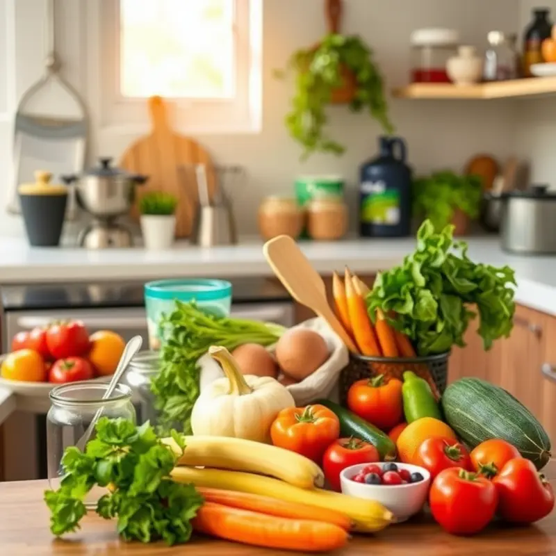 A warm and inviting kitchen setup for effective meal planning.