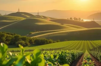 A picturesque sunlit landscape featuring lush greenery and vibrant vegetables, symbolizing the fundamentals of healthy meal prepping.