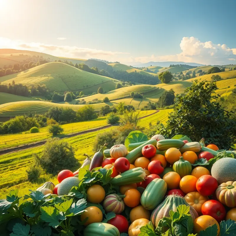 A vibrant orchard with fresh produce exemplifying a foundation for healthy meal planning.