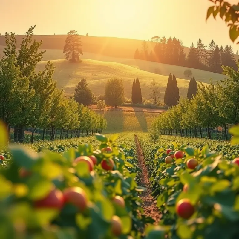 A sunlit field showcasing the abundance of healthy produce.