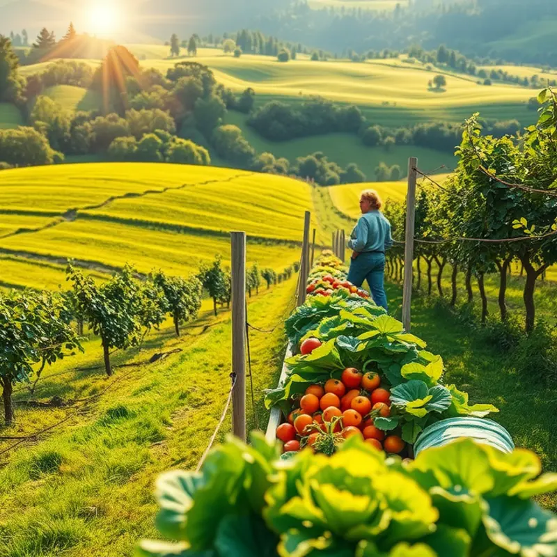 A serene landscape showcasing the beauty of nature and organic elements.