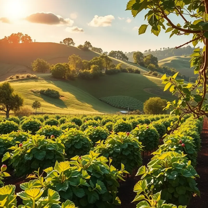 A vibrant orchard showcasing the abundance of healthy nutrition.