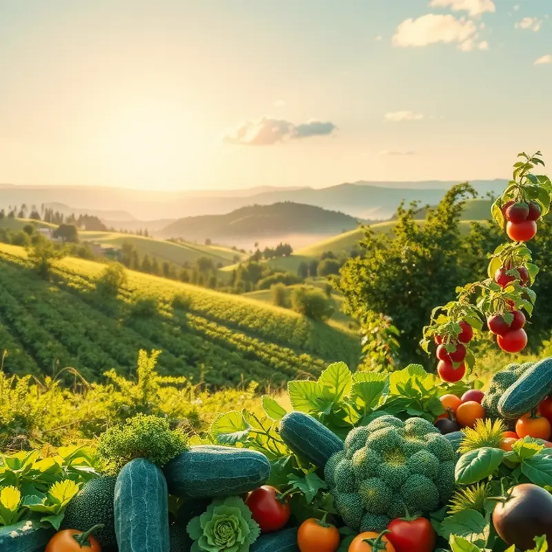 A picturesque landscape showcasing the bounty of nature’s macronutrients.