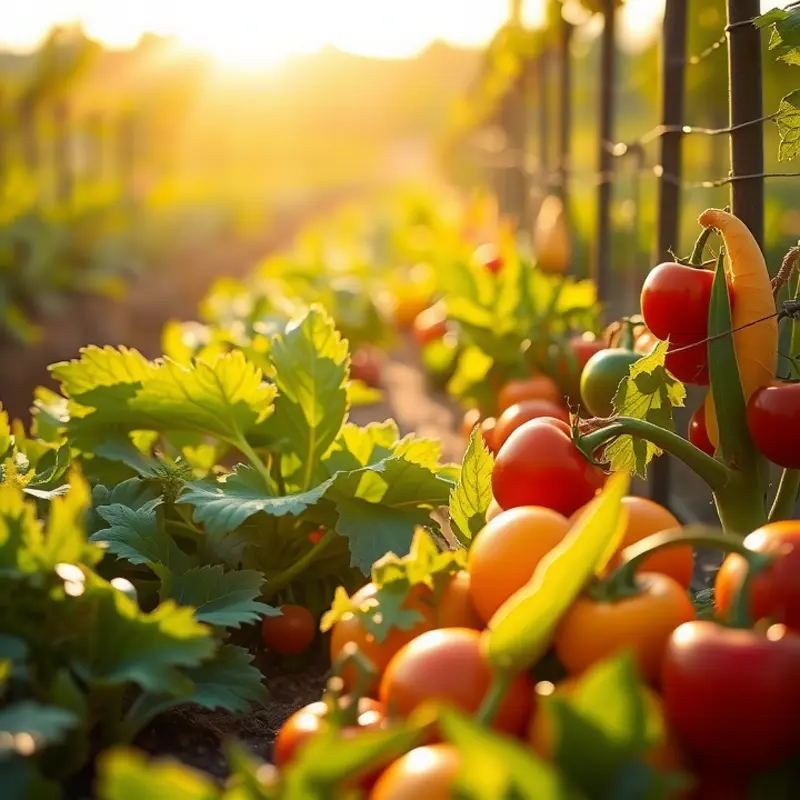 A lush organic field showcasing vibrant produce, symbolizing healthy cooking.