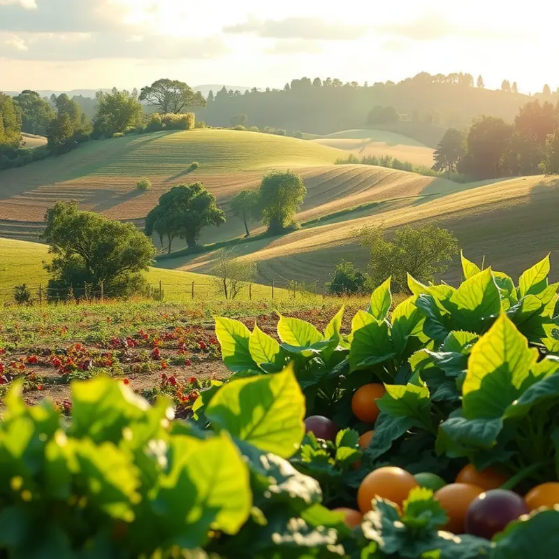 A refreshing orchard scene showcasing natural growth.