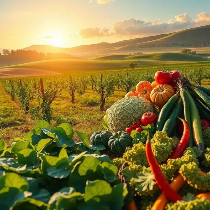 A vibrant landscape representing the essence of organic nutrition.