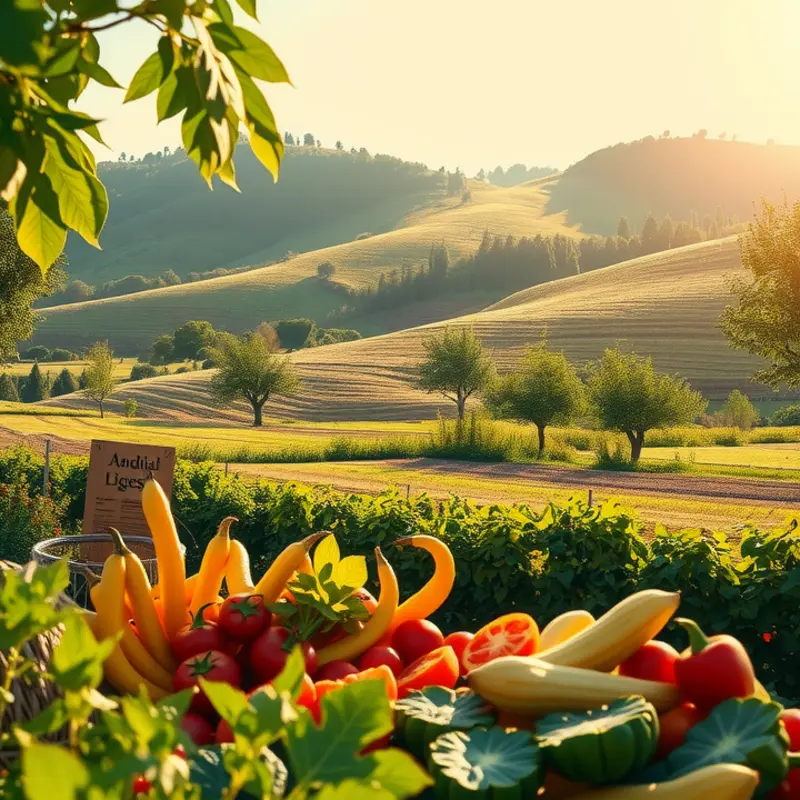 A tranquil sunlit field representing the abundance and natural beauty of nutritious food.