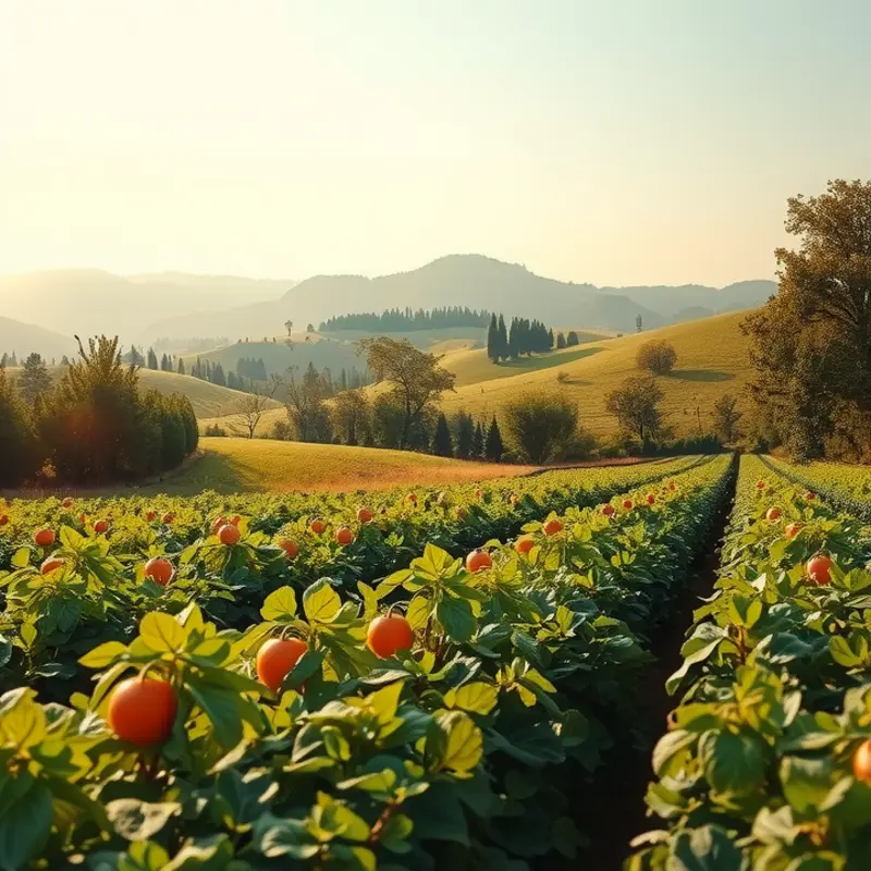 A serene landscape representing the connection between nature and nutritional health.