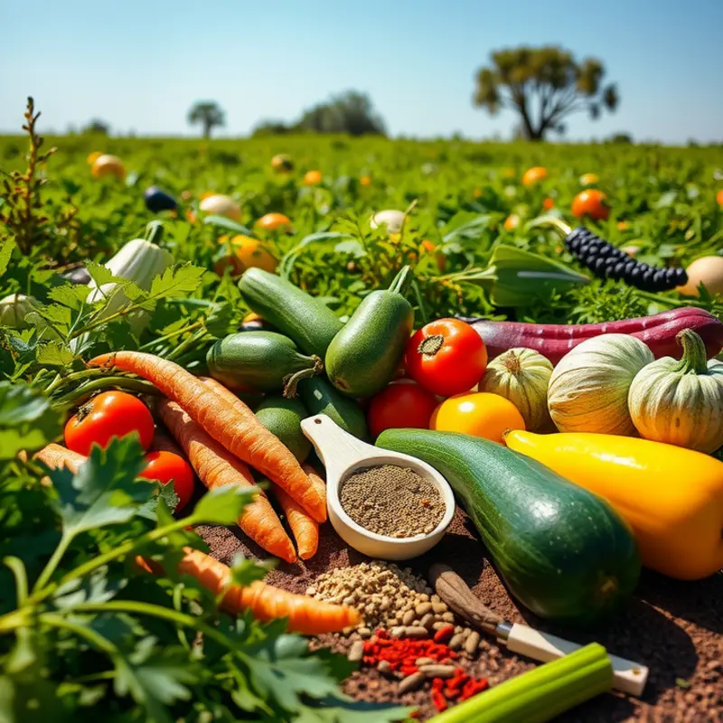 Fresh organic vegetables and spices, essential for preparing Moroccan tagine.