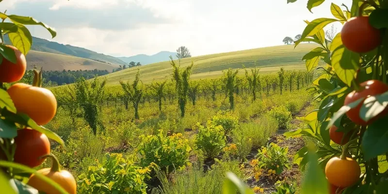 Scenic organic landscape representing the need for fresh conditions in mushroom storage.