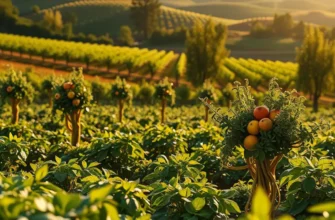 A lush landscape featuring organic vegetables and fruits, highlighting the connection between nature and health.