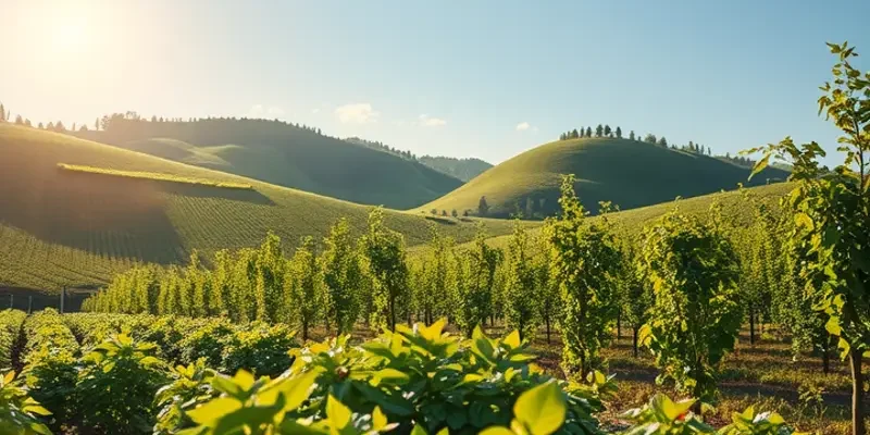 A vibrant field filled with fresh produce, highlighting the beauty of organic cooking.