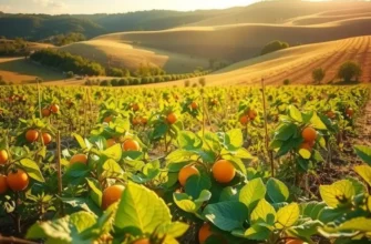 Vibrant fields filled with healthy vegetables and fruits, emphasizing the theme of natural wellness.