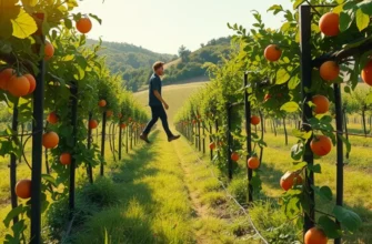 A picturesque field filled with organic vegetables and fruits in a natural setting.