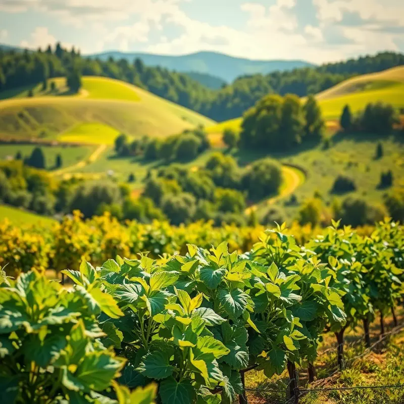 A vibrant landscape showcasing an organic field filled with fresh produce.