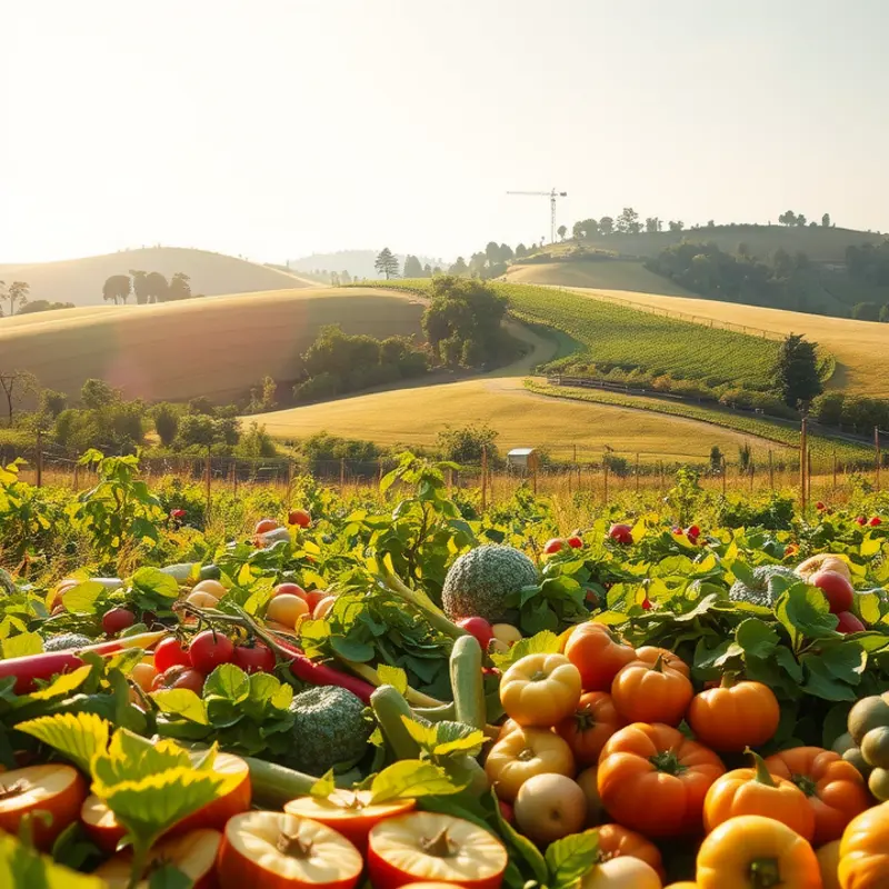 A beautiful sunlit orchard showcasing fresh, organic produce.