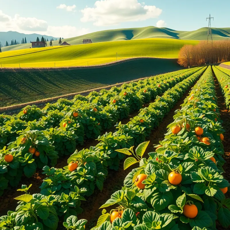 A sunlit field showcasing vibrant vegetables and fruits, symbolizing the essence of nutrient-dense foods.