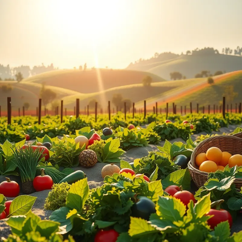 A scenic landscape illustrating the harmony of nature and healthy nutrition.