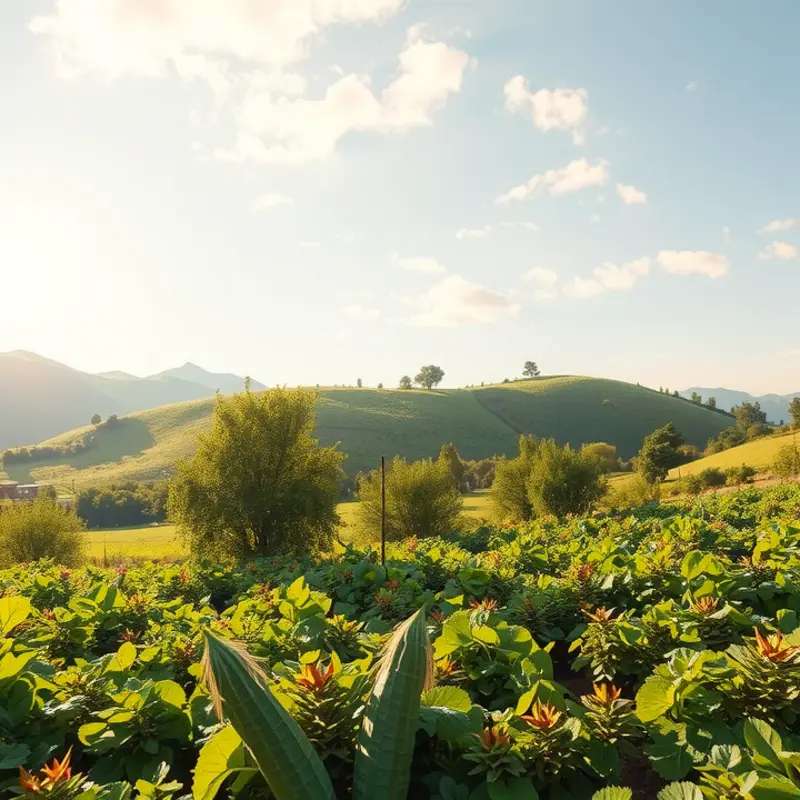 A serene landscape representing the connection between nature and nutritional health.