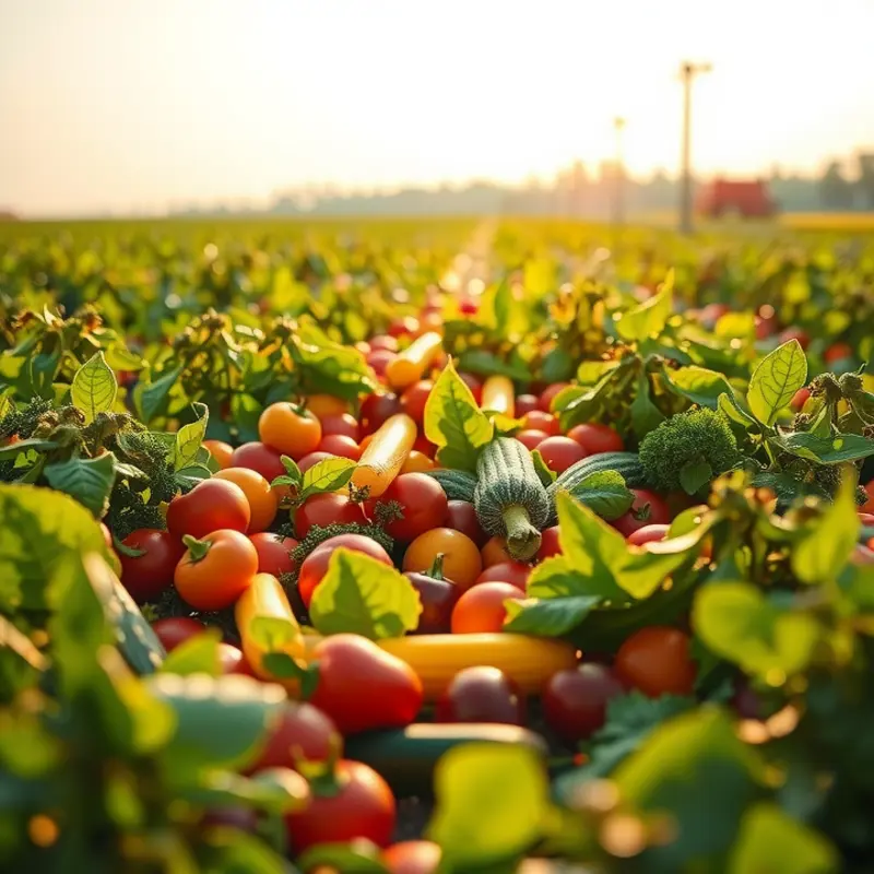 A serene landscape showcasing the abundance of healthy produce.