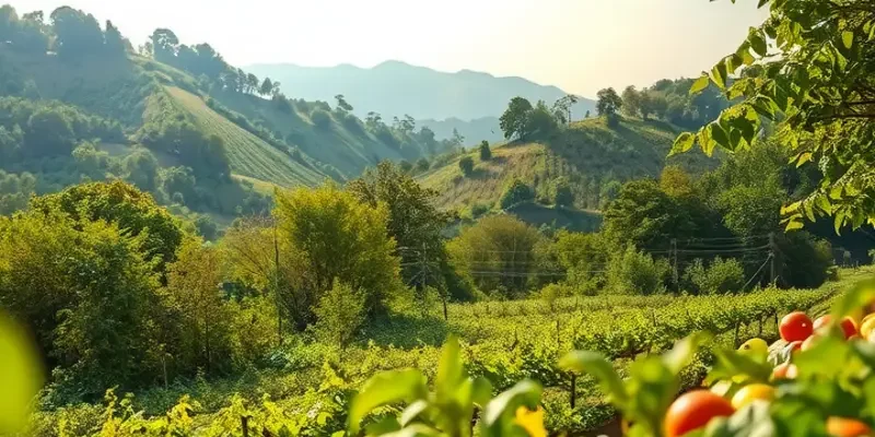 A sunlit field filled with organic produce, symbolizing healthy dietary choices.
