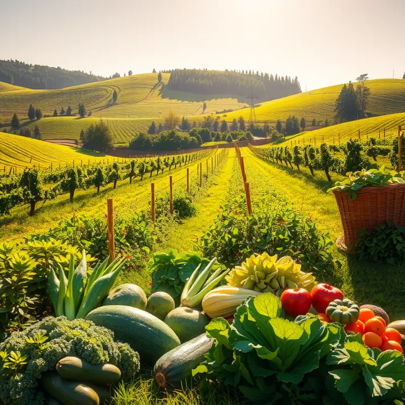 A vibrant orchard representing fresh produce and organic health.