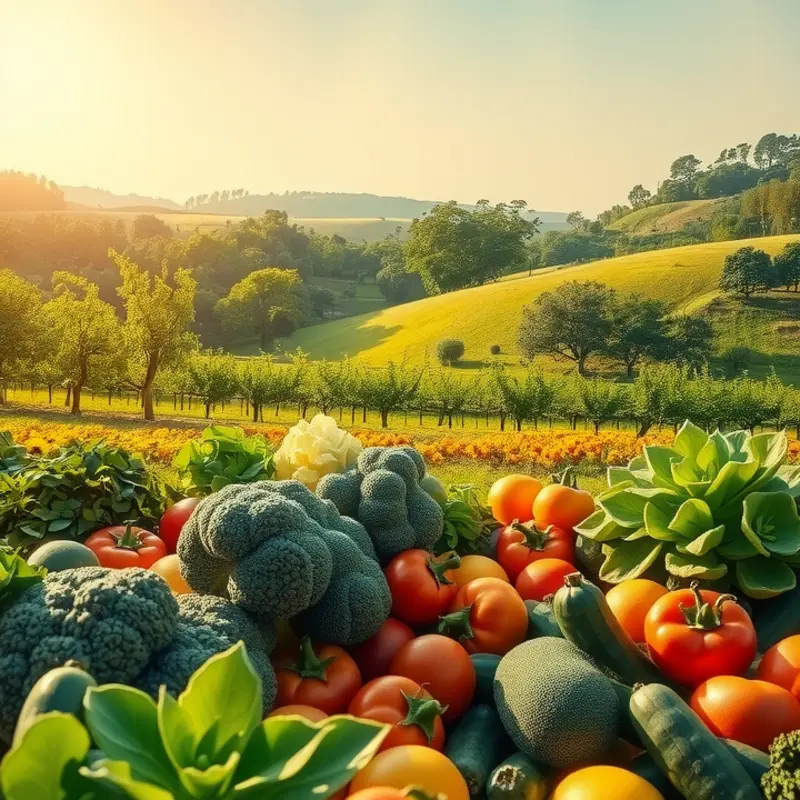 A vibrant landscape showcasing nature’s bounty, representing the rich nutrients found in hemp seeds.