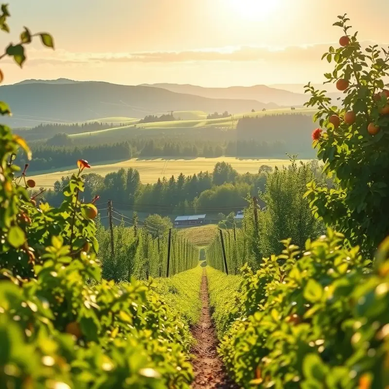 A serene sunlit field representing the abundance of healthy nutrition.
