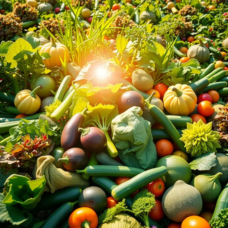 A vibrant field filled with fresh produce, symbolizing health and nutrition.