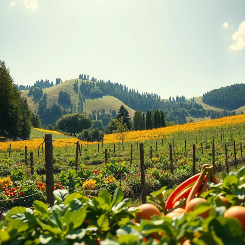 Sunlit field of vibrant ingredients, perfect for creamy dips.