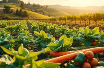 A sunny field filled with various fresh vegetables and fruits, ideal for encouraging one-pot cooking and meal prep.