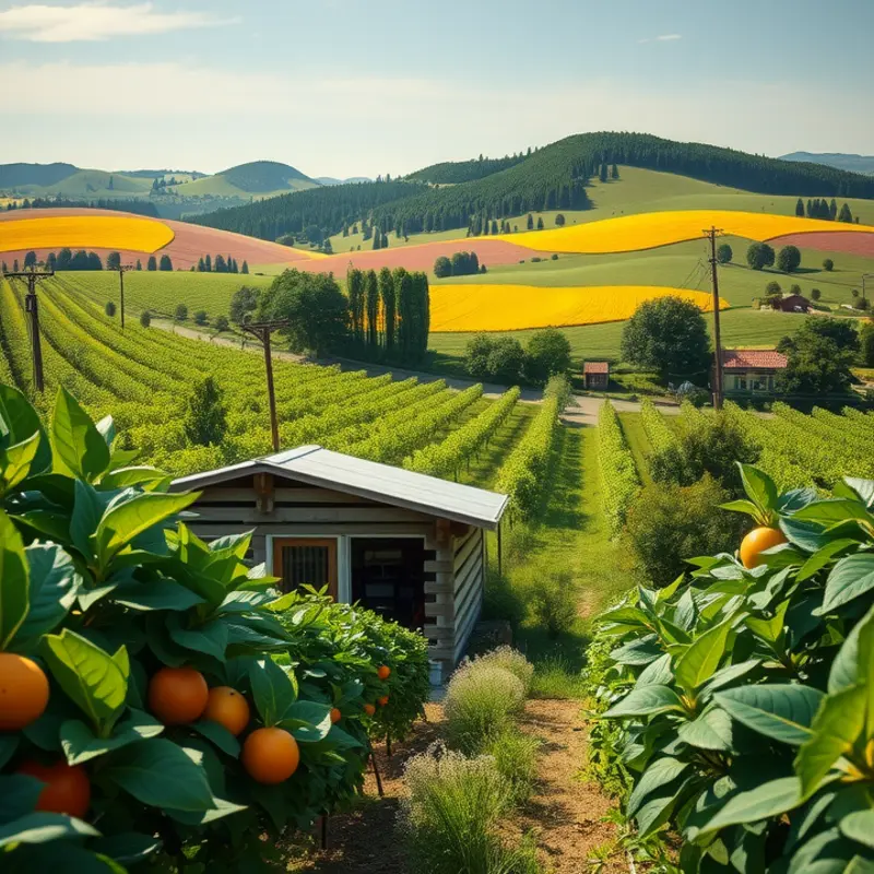 A vibrant field showcasing fresh, organic produce.