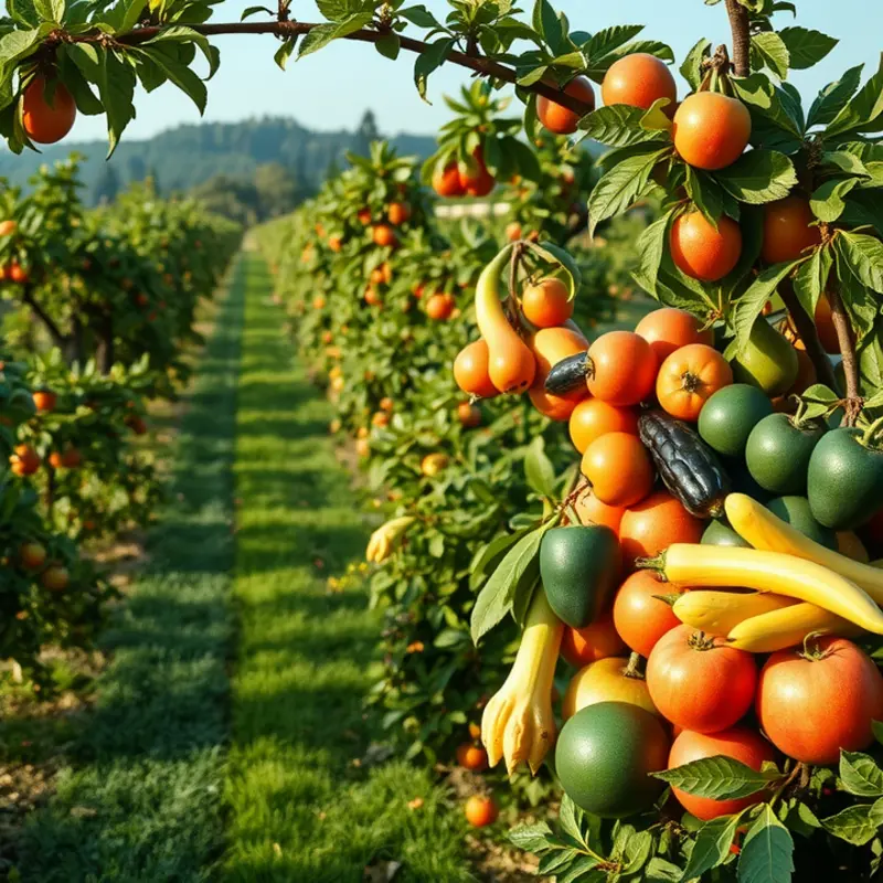 A natural landscape showcasing the abundance of healthy produce.
