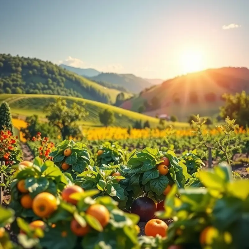 A vibrant field showcasing the beauty of nature and organic produce.