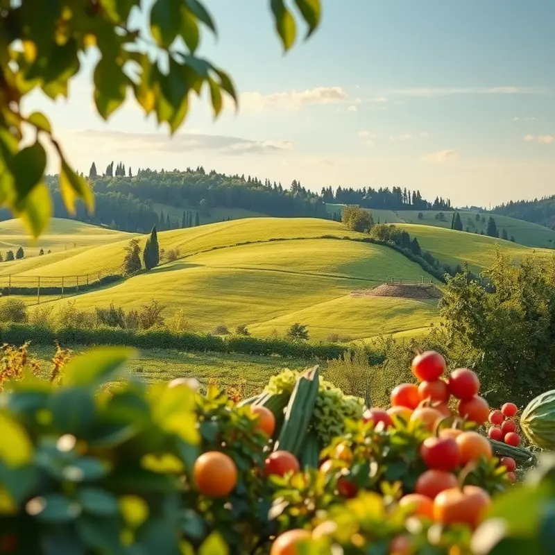 A picturesque orchard representing freshness and abundance.