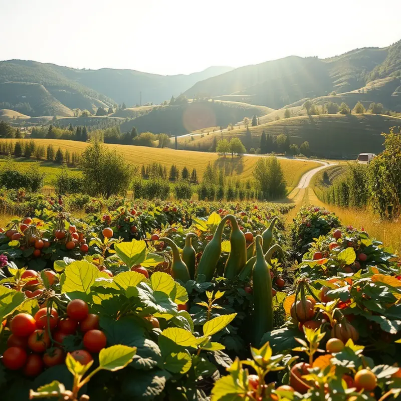 A sunlit field rich with vibrant herbs showcasing the natural beauty of oregano.
