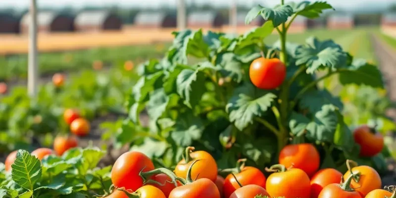 A thriving organic farm filled with vibrant vegetables and fruits, highlighting the essence of healthy cooking.
