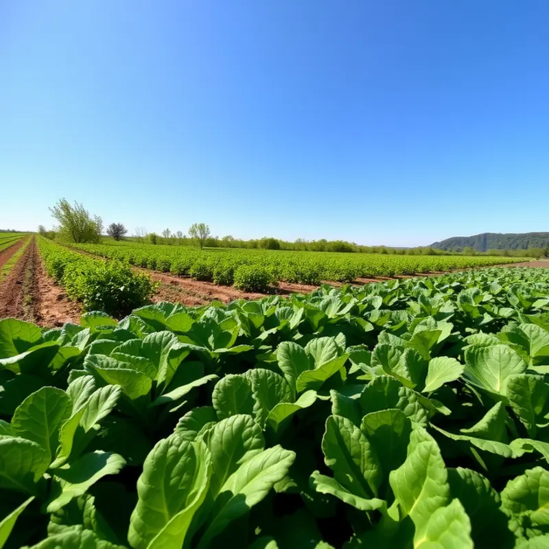 A vibrant organic orchard showcasing the potential nutritional benefits of organic produce.