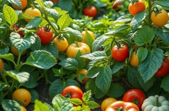A beautiful landscape showcasing an organic farm with an array of fresh vegetables and fruits, illustrating healthy eating.