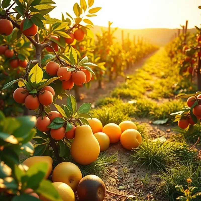 A breathtaking view of a sunlit field rich with organic produce.