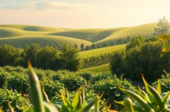 Vibrant fruits and vegetables growing in a sunlit field, representing healthy meal prepping.