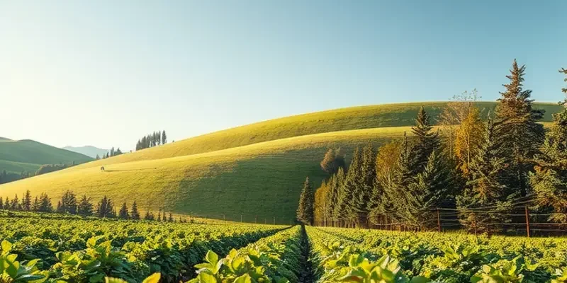 A vibrant landscape highlighting fresh fruits and vegetables in natural sunlight.