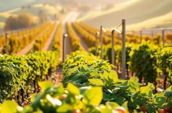 Lush landscape depicting organic herbs and spices growing abundantly in a vibrant field.