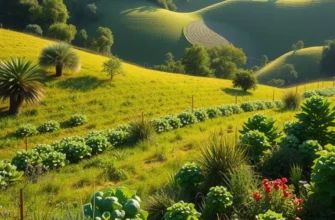 A lush, green field filled with various organic fruits and vegetables, showcasing the beauty of natural nutrition.
