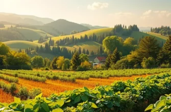 A vibrant landscape featuring organically grown vegetables and fruits, illustrating a healthy lifestyle.