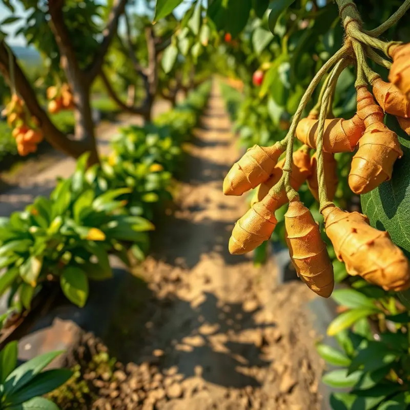 Vibrant ginger plants thriving in a natural setting.
